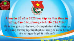 Sinh hoạt chuyên đề Tháng 5 - “Phát huy giá trị văn hóa, sức mạnh tinh thần; tiếp tục xây dựng trường học hạnh phúc, cùng cả nước bước vào kỷ nguyên phát triển mới”