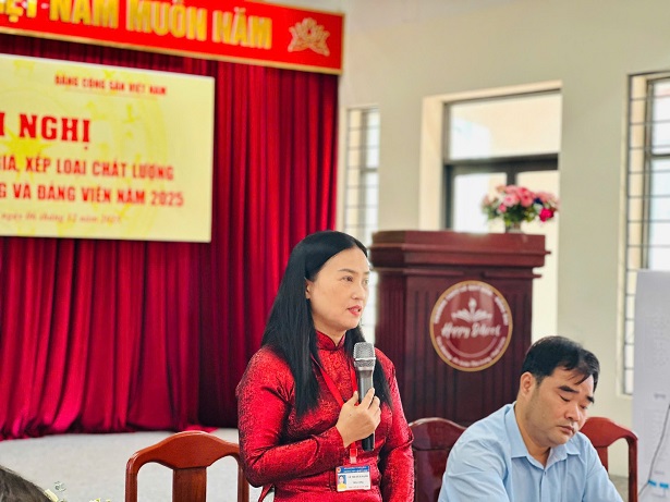 CHI BỘ TRƯỜNG THPT LÊ QUÝ ĐÔN TỔ CHỨC KIỂM ĐIỂM, ĐÁNH GIÁ CHẤT LƯỢNG ĐỐI VỚI TỔ CHỨC ĐẢNG, ĐẢNG VIÊN VÀ TẬP THỂ, CÁ NHÂN CÁN BỘ LÃNH ĐẠO, QUẢN LÝ NĂM 2025