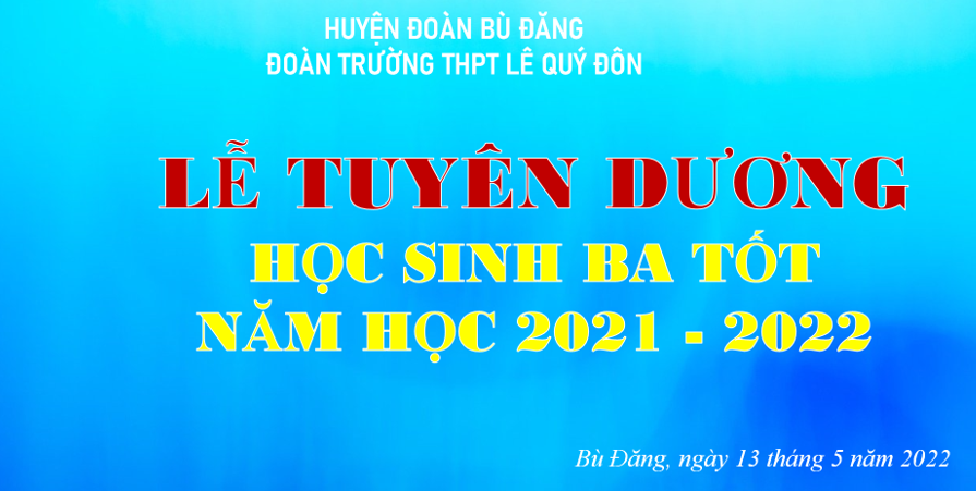 Tuyên dương “Học sinh 3 tốt” cấp trường năm học 2021-2022